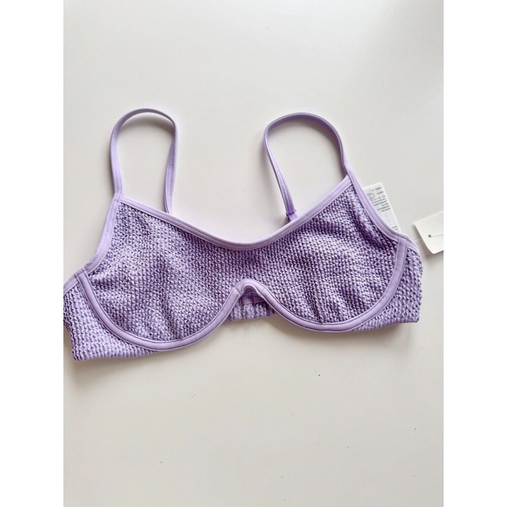 NWT ABERCROMBIE & FITCH Continuous Underwire Lilac Purple Bikini Top, Size S - Picture 3 of 10